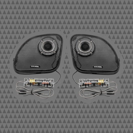 Cicada  2014-23 Road Glide Fairing Grills w/ Tweeters